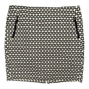 Kenar Black and White Mini Pencil Skirt